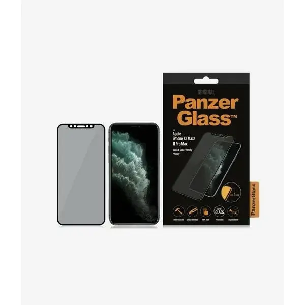 PanzerGlass E2E Super+ iPhone Xs Max|11 Pro Max Case Friendly Privacy czarny|black