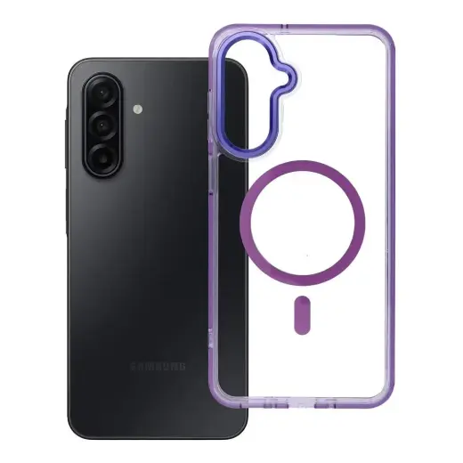 FRAME CLEAR HYBRID MAG phone case with MagSafe support for Samsung Galaxy A17 4G (A175) purple