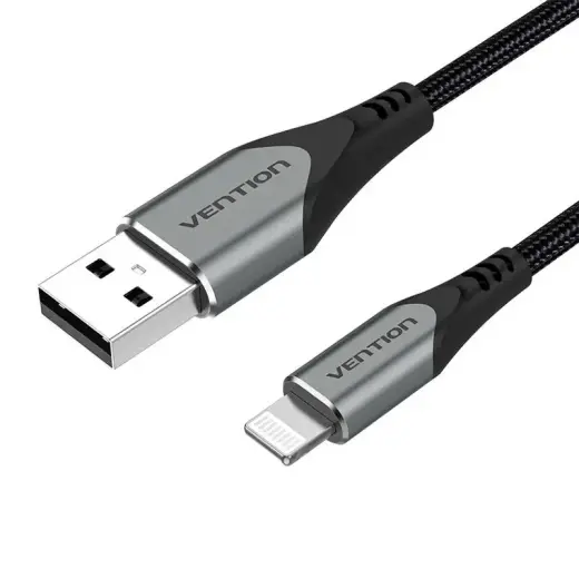 Vention LABHF провод для передачи данных и зарядки | MFI | USB-A на Lightning | 12W | 1m | серый