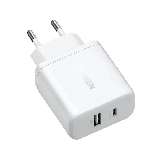 Ugreen X227 tīkla lādētājs | 20W | GaN | USB-A, USB-C | balts