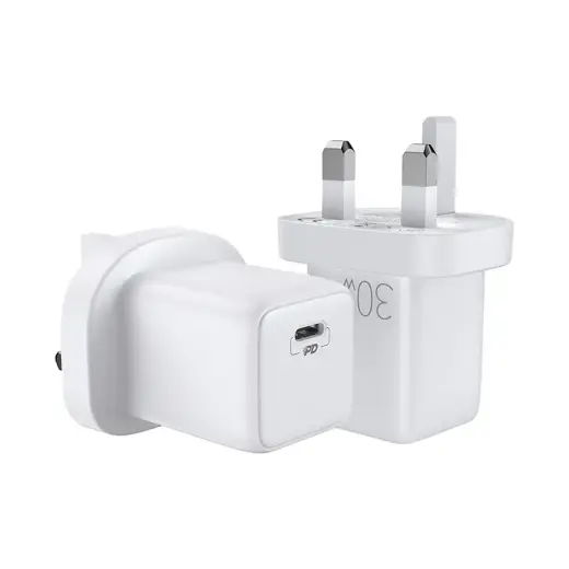 Joyroom USB wall charger Type C 30W Power Delivery 3A (UK plug) white (L-P301)