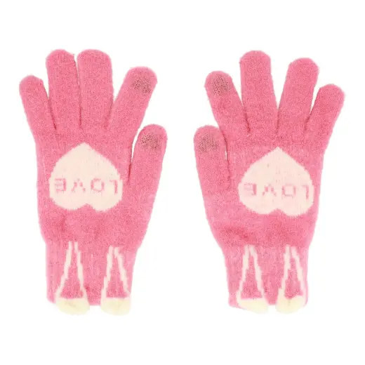Gloves for touch screens LOVE PINK