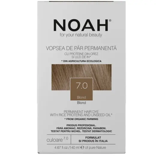 Noah, Permanent Hair Colour, Permanent Hair Dye, 7.0 Blond, 140 ml