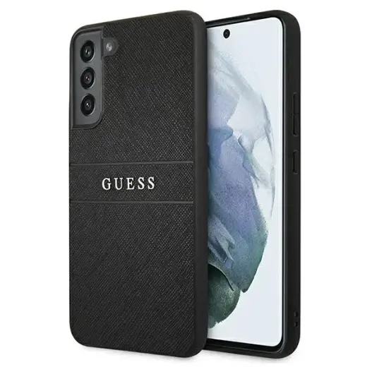 Guess GUHCS22SPSASBBK S22 S901 black Saffiano Stripes
