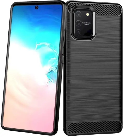 Fusion Trust Back Case Silicone Case For Samsung G770 Galaxy S10 Lite Black