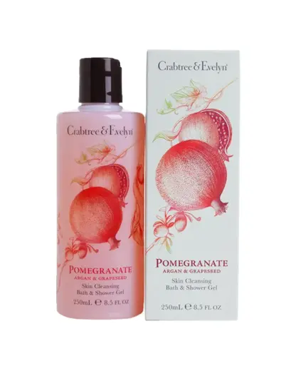Crabtree & Evelyn, Pomegranate, Argan & Grapeseed, Cleansing, Shower Gel, For All Skin Types, 250 ml