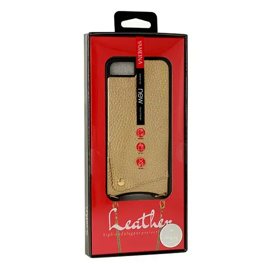 BAG Simply Leather grāmatveida maciņš telefonam iPhone XS Max zelta krāsā