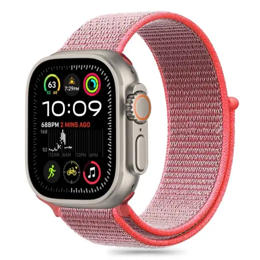 Tech-Protect Nylon Strap for Apple Watch 6 | 7 | 8 | 9 | 10 | SE (40 | 41 | 42 MM) - Pink