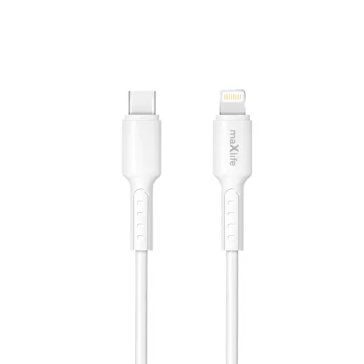 Maxlife MXUC-13 data transfer and charging cable | USB-C to Lightning | PD | 27W | 1m | white