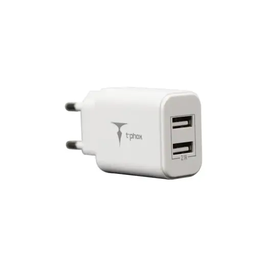 WALL CHARGER POCKET 2xUSB 2.1A WHITE