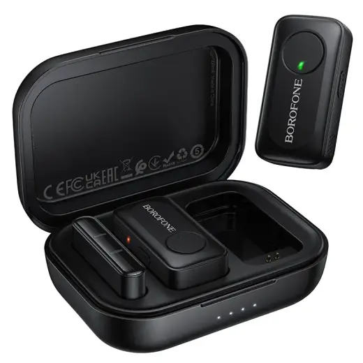 Borofone Lavalier wireless microphone BFK17 Lemai Type C black - 2 pieces