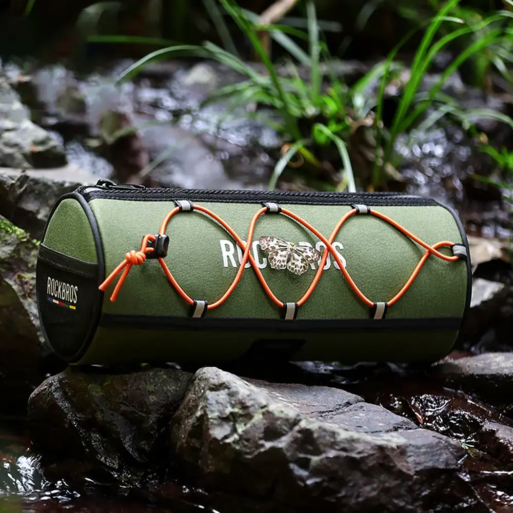 Torba na kierownicę 1,5L Rockbros TL002 ROAD TO SKY wodoodporna – zielona