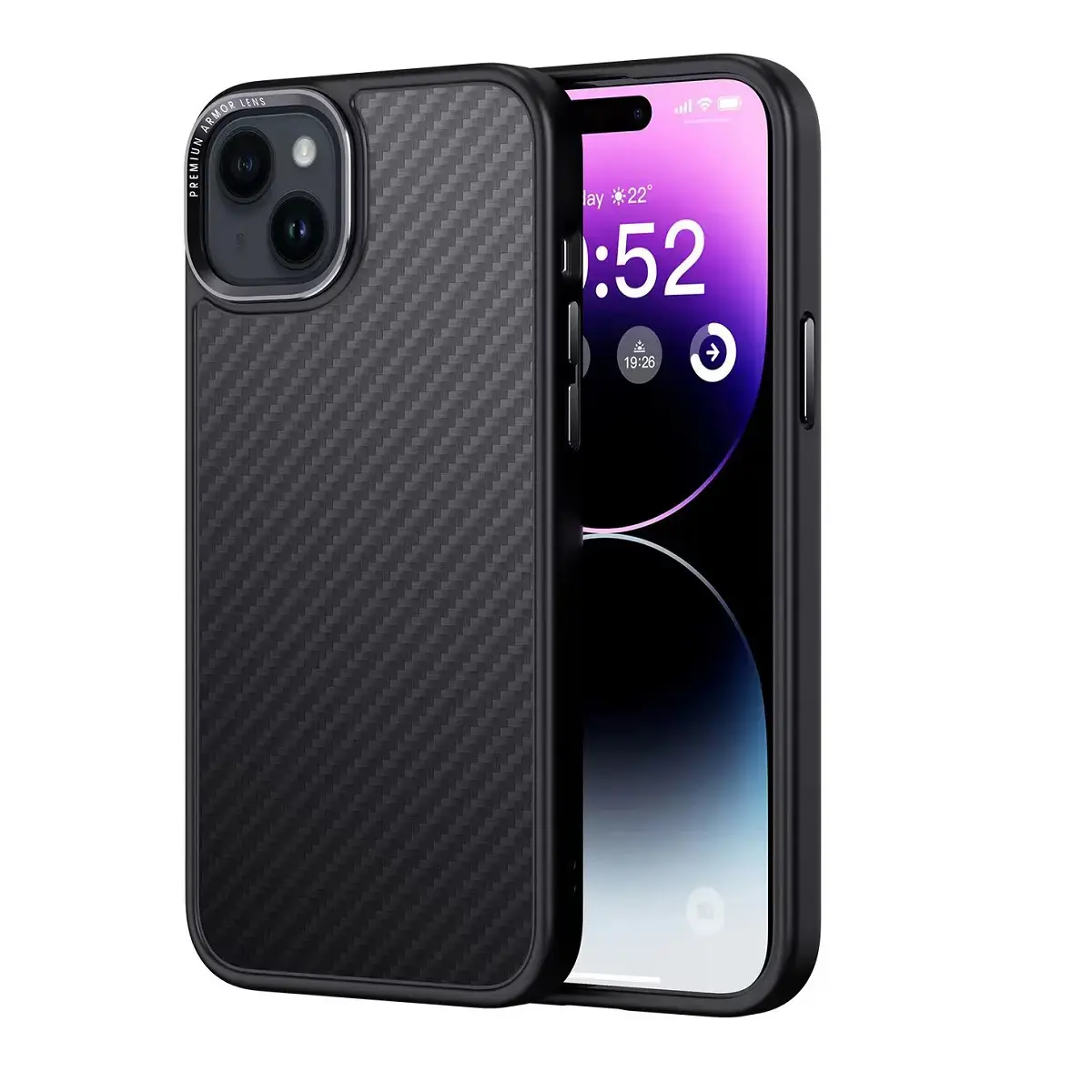 Comma Kevlar Mag phone case with MagSafe support for iPhone 15 black