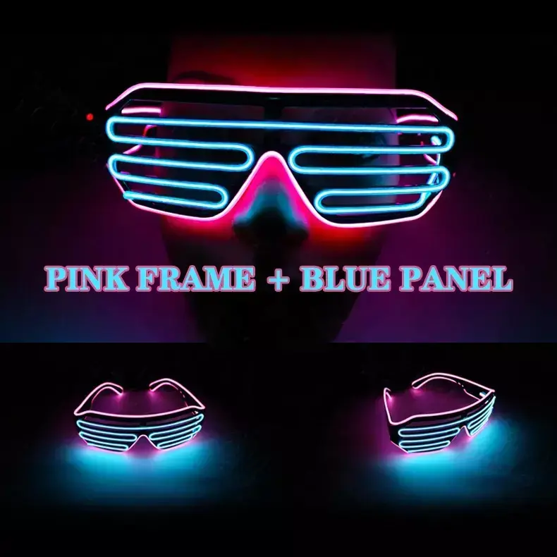 GLOWING GLASSES LED (2 COLORS) PINK/BLUE