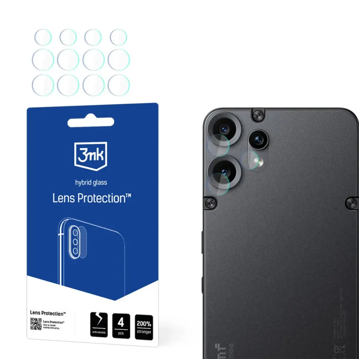 3mk Lens Protection Hybrid Glass for CMF Phone 2 Pro Camera Lens by Nothing