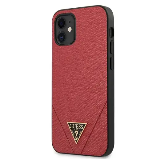 Guess GUHCP12SVSATMLRE iPhone 12 mini 5,4" czerwony|red hardcase Saffiano
