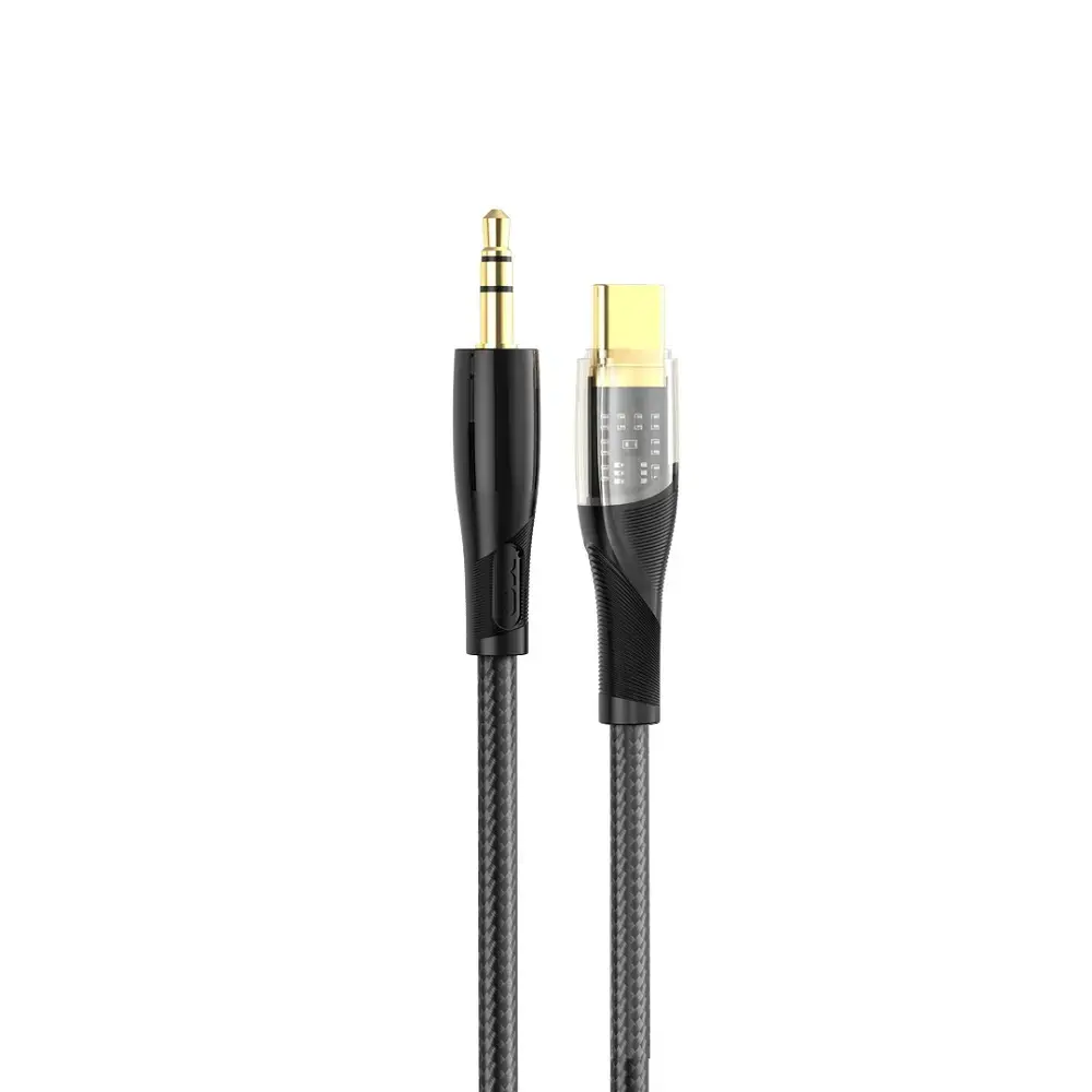 XO Clear cable audio NB-R241B USB-C - jack 3,5mm 1,0 m black