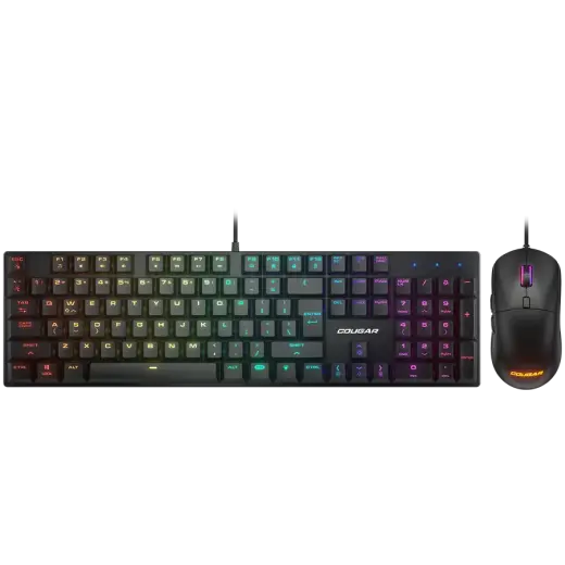 COUGAR | COMBAT | COMBO KB+Mouse | AURORA S Gaming Keyboard + SURPASSION EX Gaming Mouse, RU Layout