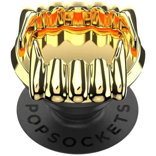 PopSocket Say Cheese Adhesive Grip MagSafe phone grip and stand gold