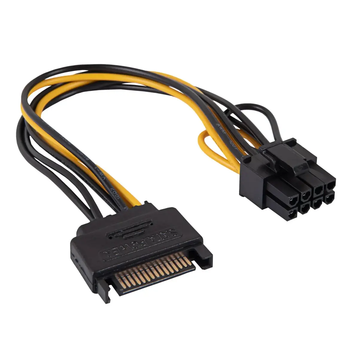 Adapter with cable Akyga AK-CA-80 PCI-E 6+2pin (m) | SATA (m) 15cm