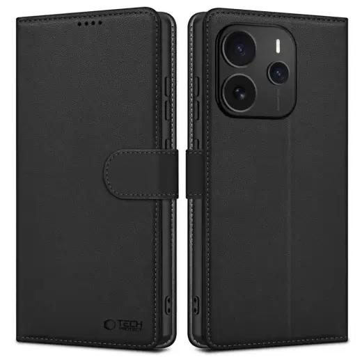 Tech-Protect Wallet book type phone case for Redmi note 14 5G black