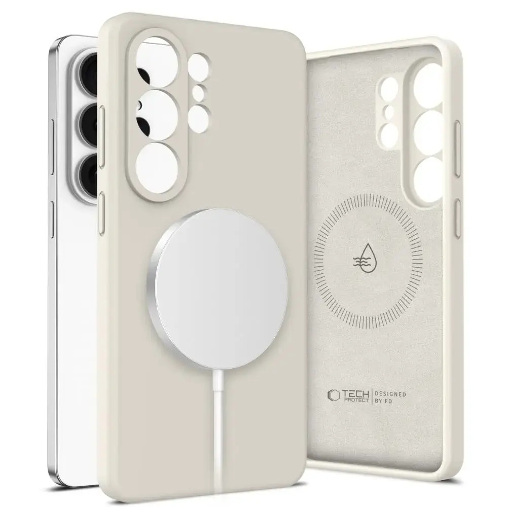 TECH-PROTECT Silicone maciņš ar MagSafe atbalstu telefonam Samsung Galaxy S26 Ultra (S948) bēšs
