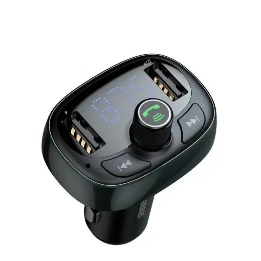 Baseus CCALL-TM0A автомобильный FM трансмиттер T-Type Bluetooth MP3 car charger черный