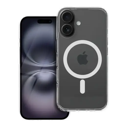 Forcell F-Protect Clear Hybrid Premium telefoni ümbris MagSafe toega iPhone 16 läbipaistev