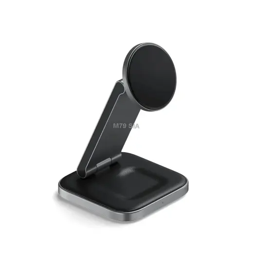 Satechi 3-in-1 Foldable Qi2 Wireless Charging Stand  peleka - Bezvadu ladetajs