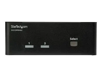 StarTech.com 2-Port DisplayPort KVM Switch - Dual-Monitor - 4K 60 - with Audio & USB Peripheral Support - DP 1.2 - USB Hub (SV231DPDDUA2) - KVM | audio | USB switch - 2 ports