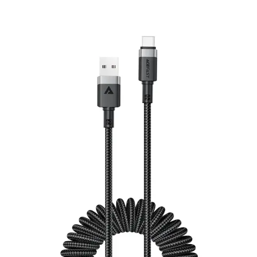 Acefast C14-04 duomenų perdavimo ir įkrovimo laidas | USB-A į USB-C | 15W | 1.2m | juodas