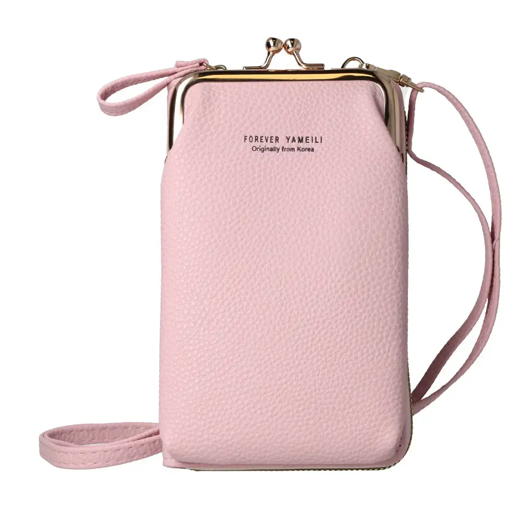 Knitted bag for phone GCW01 light pink