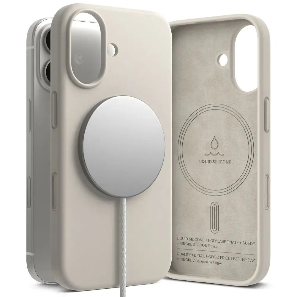 Ringke Silicone Magnetic MagSafe Case for iPhone 17 - Beige