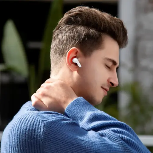 Baseus SIMU S2 bezvadu austiņas ANC | Bluetooth 5.0 | baltas