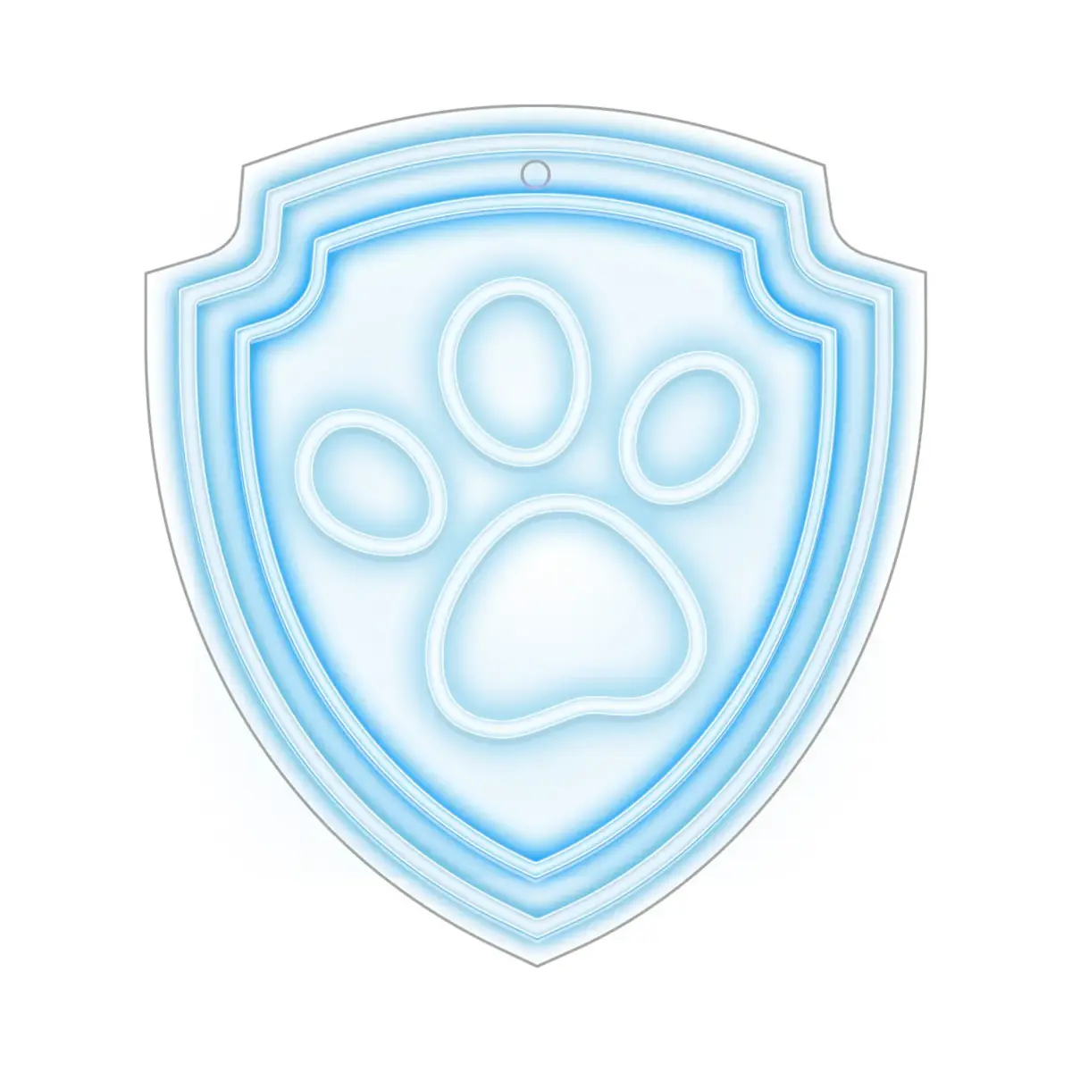 Hanging neon LED Paw Patrol on plexiglass - Paw OW-130246