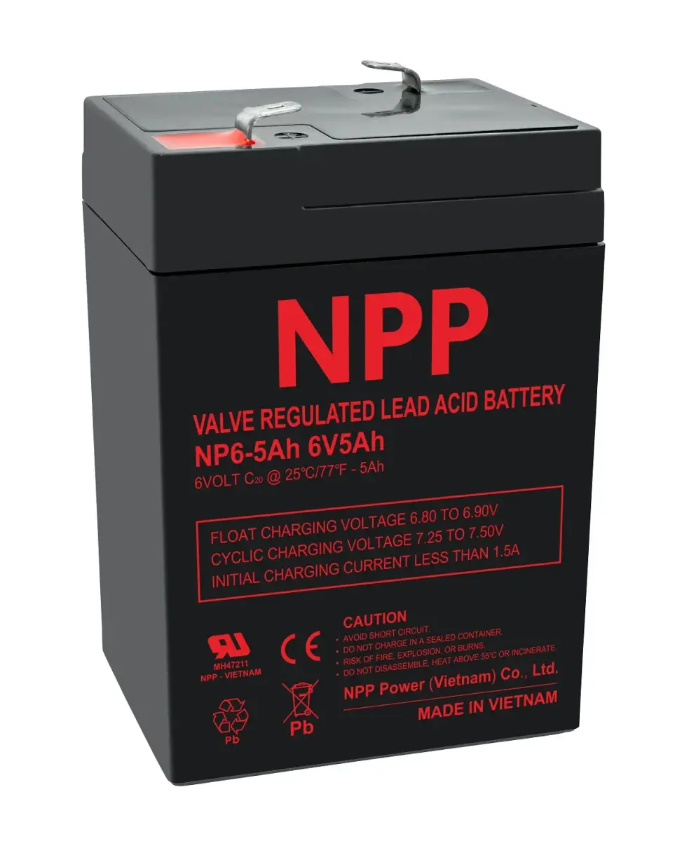 Battery 6V 5Ah T1(F1) Pb AGM