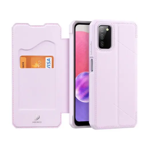Dux Ducis Skin X чехол-книжка для телефона Samsung Galaxy A03s (A037) розовый