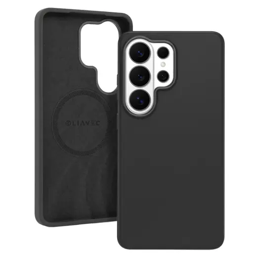 Liavec Silky telefono dėklas su MagSafe palaikymu Samsung Galaxy S26 Ultra (S948) juodas