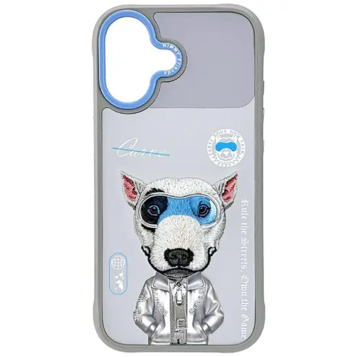 Etui Nimmy Cool&Cute 2.0 Dog do iPhone    17 szary