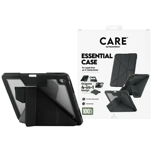 Etui Care by PanzerGlass Y fold do iPad   Air 11" (2024|2025) czarny