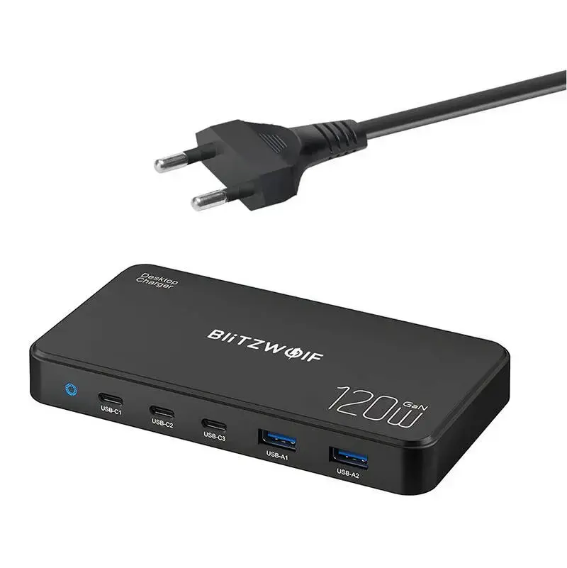 BlitzWolf BW-i100 tīkla lādētājs | 120W | USB-A, USB-C