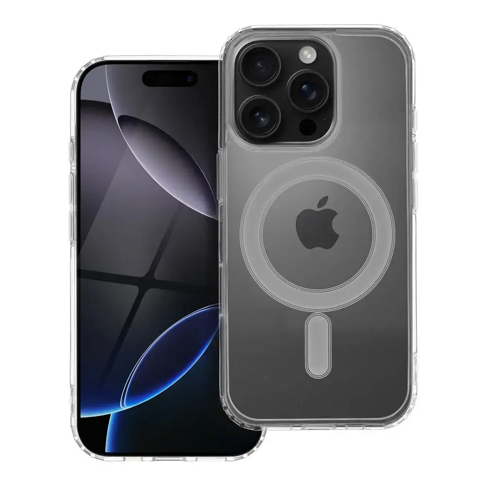 Clear Mag telefono dėklas su MagSafe palaikymu iPhone 16 Pro skaidrus