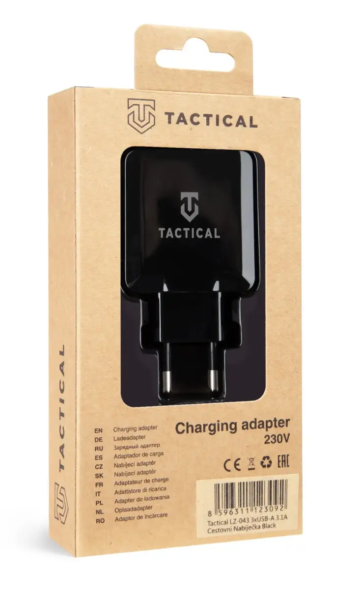 Tactical LZ-043 3xUSB-A 3.1A Travel Charger Black