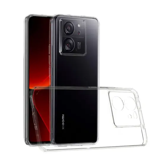 Caurspīdīgs Xiaomi 13T telefona maciņš, caurspīdīgs