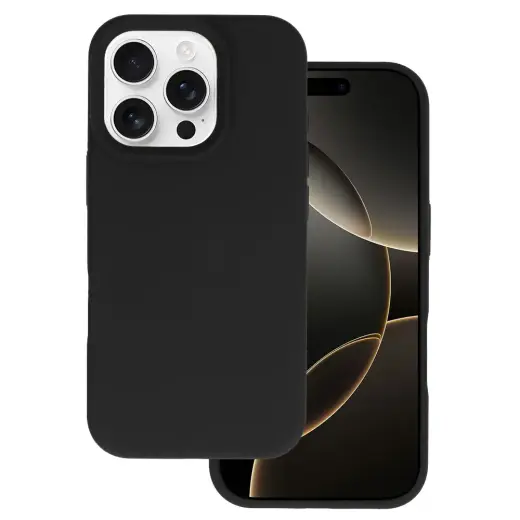 Tel Protect Silicone Premium phone case for iPhone 16 Pro Max black