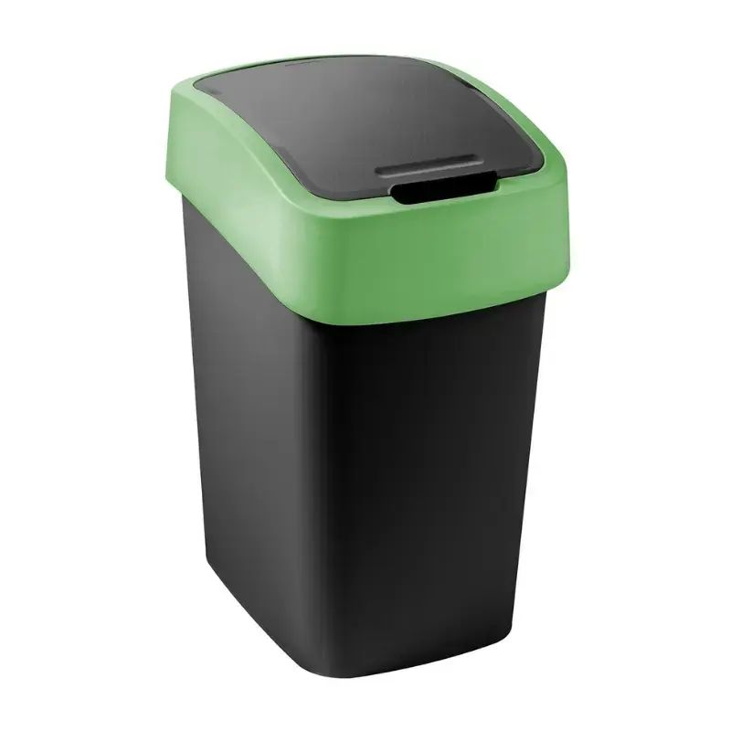 Atkritumu spainis Flip Bin 9L melns/zaļš
