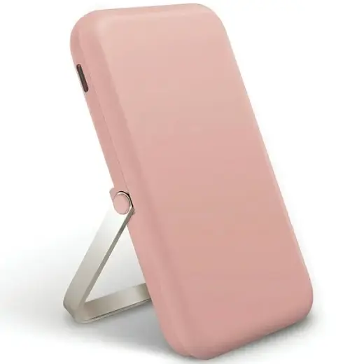 UNIQ Hoveo ārējais akumulators (powerbank) | 5000 mAh | 20W | USB-C, Bezvadu, MagSafe | rozā