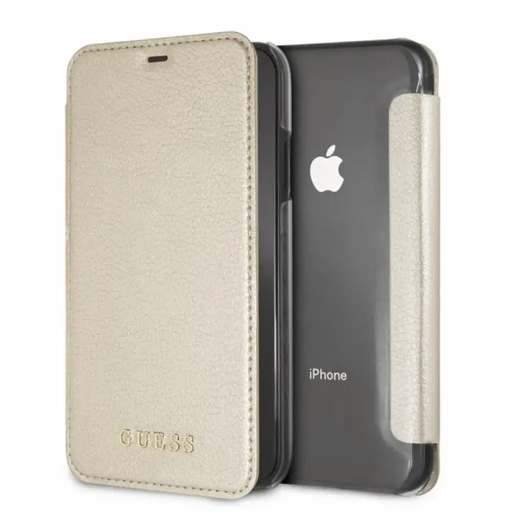 Guess  GUFLBKI65IGLTGO Protective phone book case for iPhone XS Max