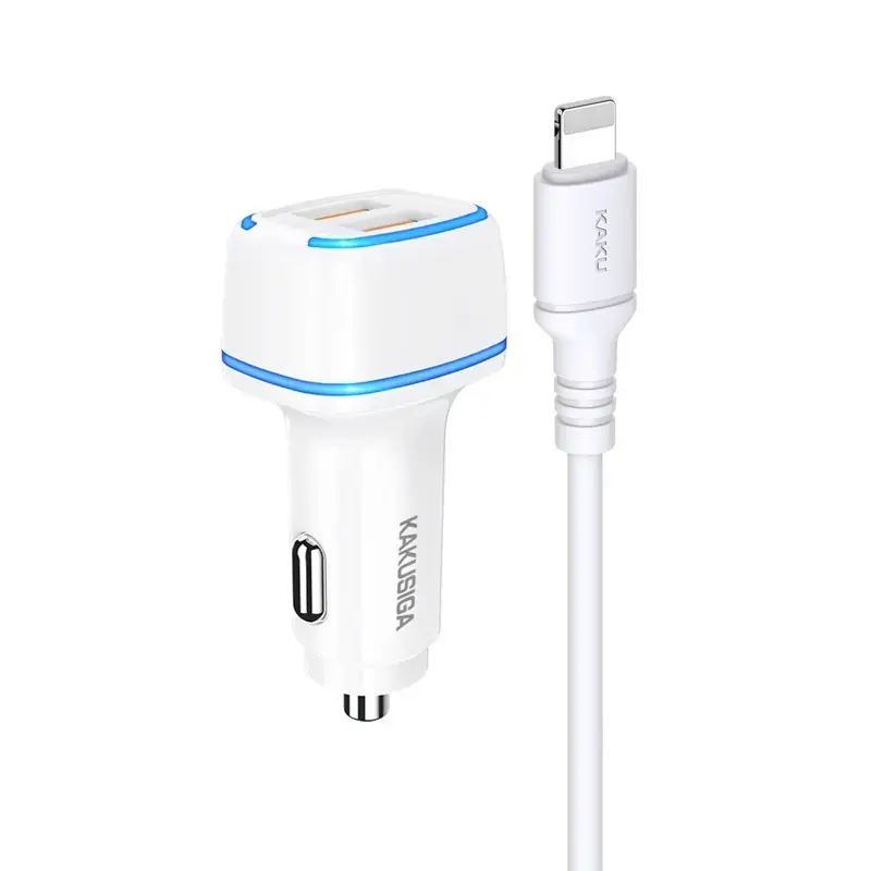 KAKU KSC-528 Shengyu car charger | 14W | USB-A, Lightning | with Lightning cable included | white