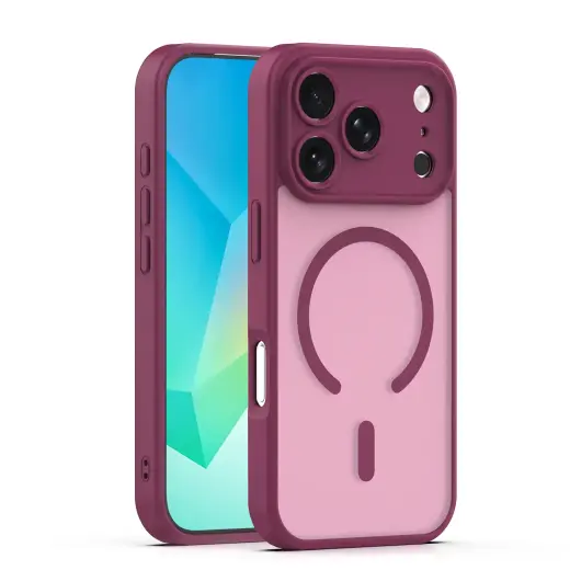 Mag Matt phone case with MagSafe support for iPhone 17 Pro red